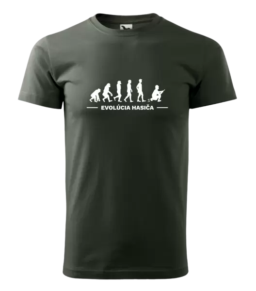 Pánske tričko Evolúcia- hasič 