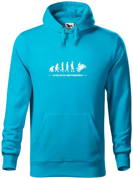 Pánska mikina Evolúcia - motorkára