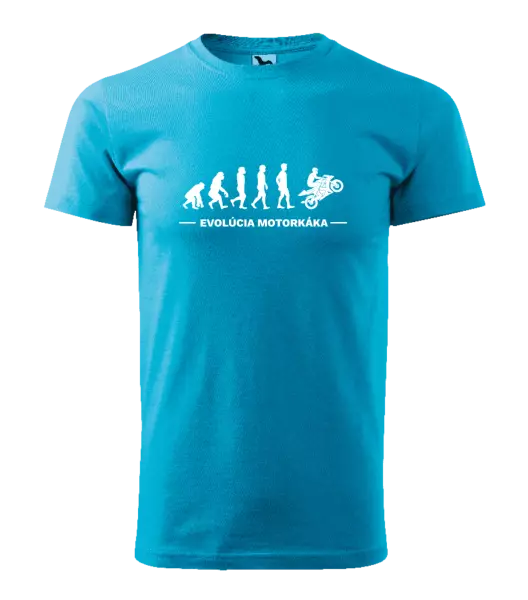 Pánske tričko Evolúcia - motorkára