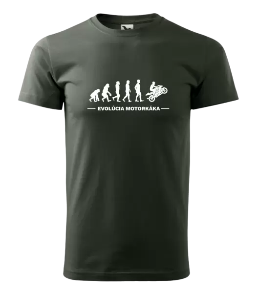 Pánske tričko Evolúcia - motorkára