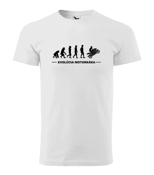 Pánske tričko Evolúcia - motorkára