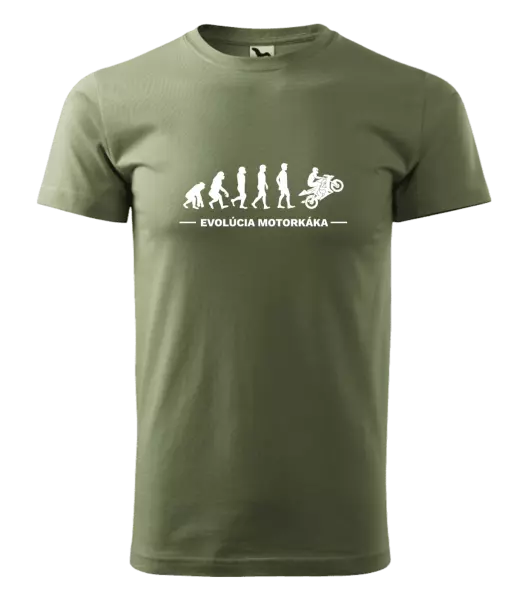 Pánske tričko Evolúcia - motorkára