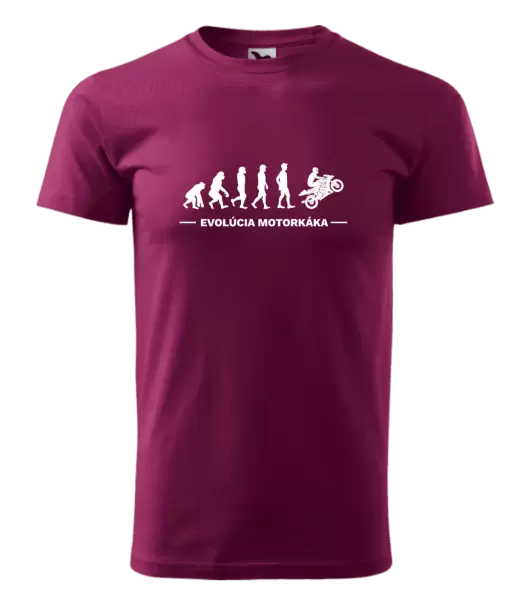 Pánske tričko Evolúcia - motorkára