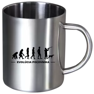 Nerezový hrnček Evolúcia - poľovníka