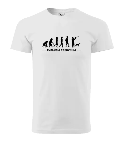 Pánske tričko Evolúcia - poľovníka