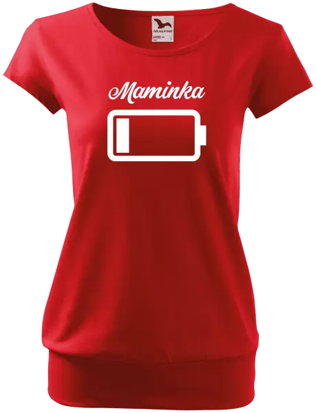 Dámské tričko Maminka - baterie