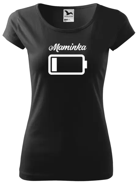 Dámské tričko Maminka - baterie