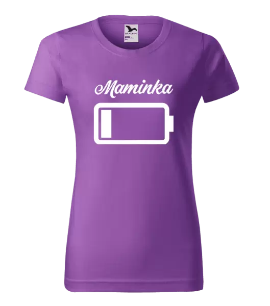 Dámské tričko Maminka - baterie