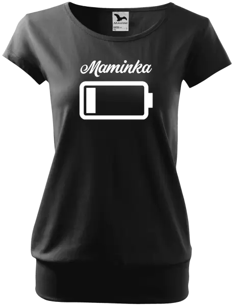 Dámské tričko Maminka - baterie