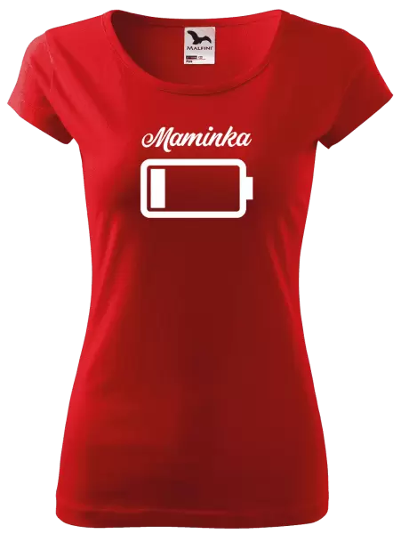 Dámské tričko Maminka - baterie