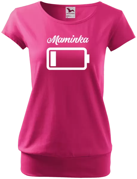 Dámské tričko Maminka - baterie