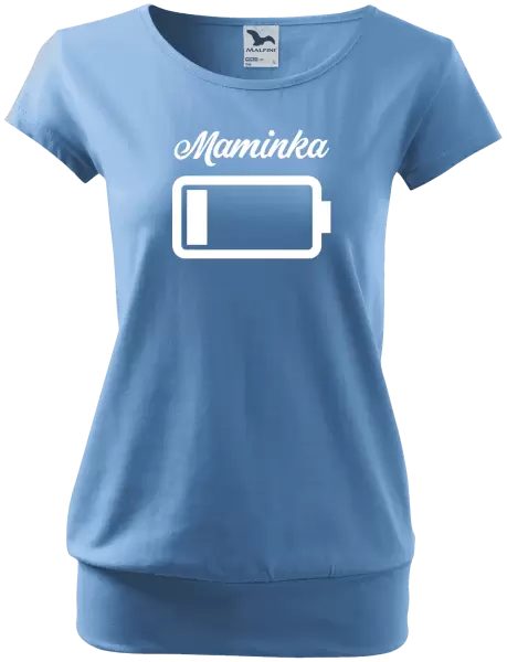 Dámské tričko Maminka - baterie