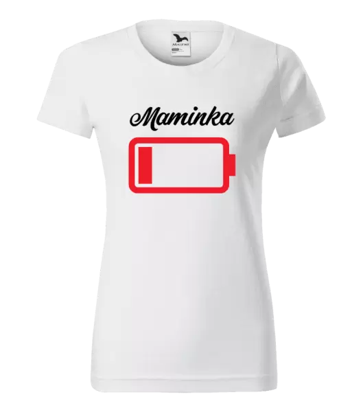 Dámské tričko Maminka - baterie