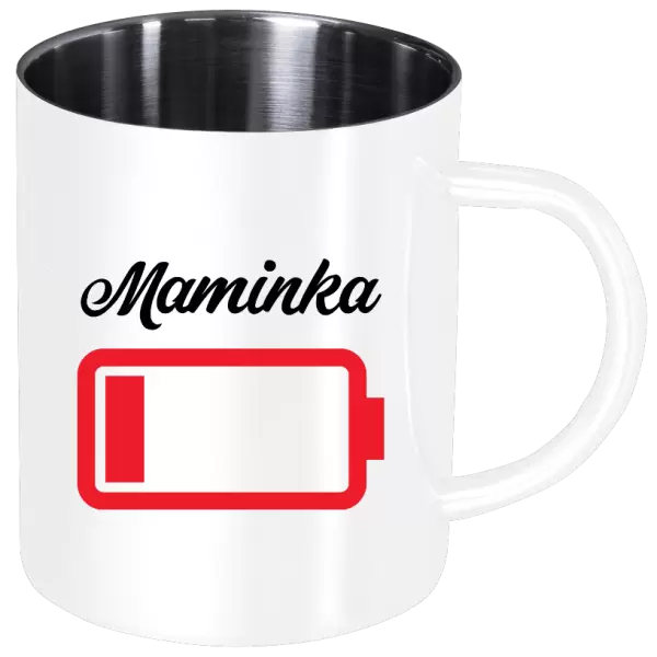 Nerezový hrnek Maminka - baterie