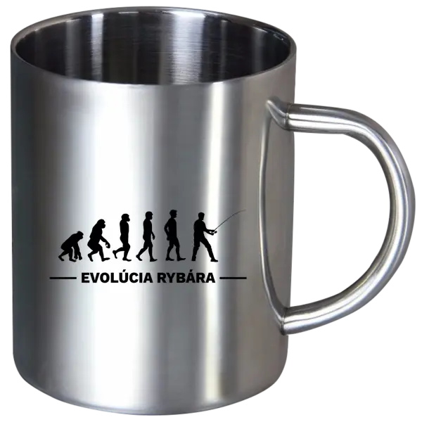 Nerezový hrnček Evolúcia - rybára