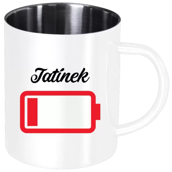 Nerezový hrnek Tatínek - baterie