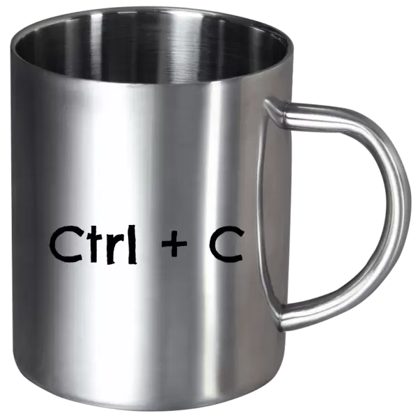 Nerezový hrnek Ctrl + C