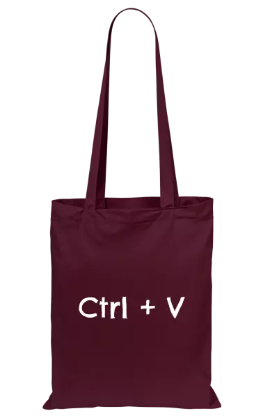 Látková taška Ctrl + V
