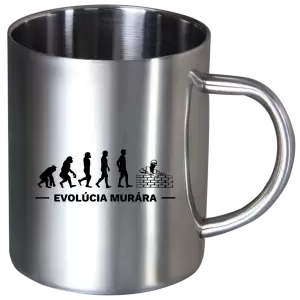 Nerezový hrnček Evolúcia - murára