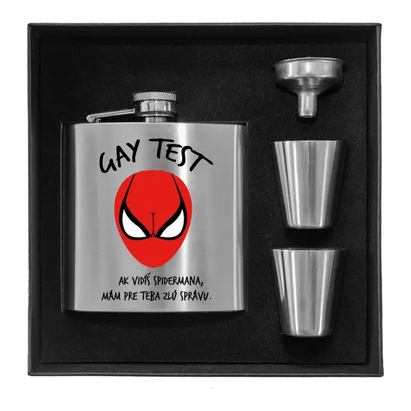 Ploskačka v krabičke Gay test