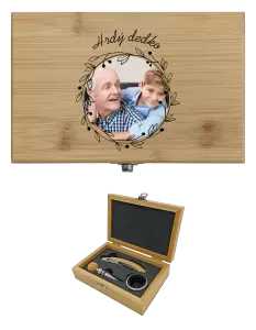 Drevená sada k vínu Hrdý dedko