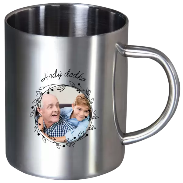 Nerezový hrnček Hrdý dedko