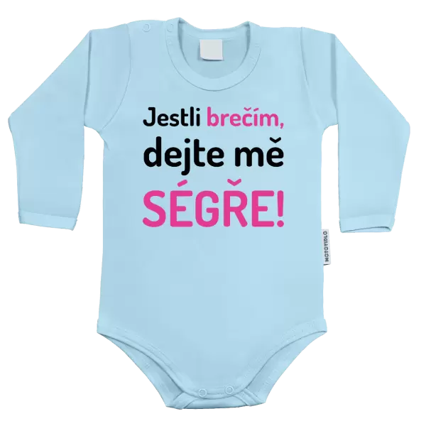 Dětské body Jestli brečím, dejte mě ségře