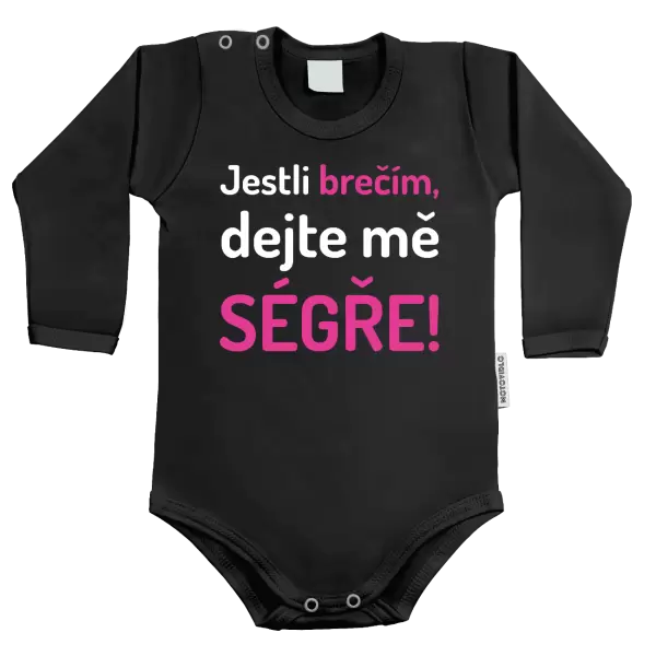 Dětské body Jestli brečím, dejte mě ségře