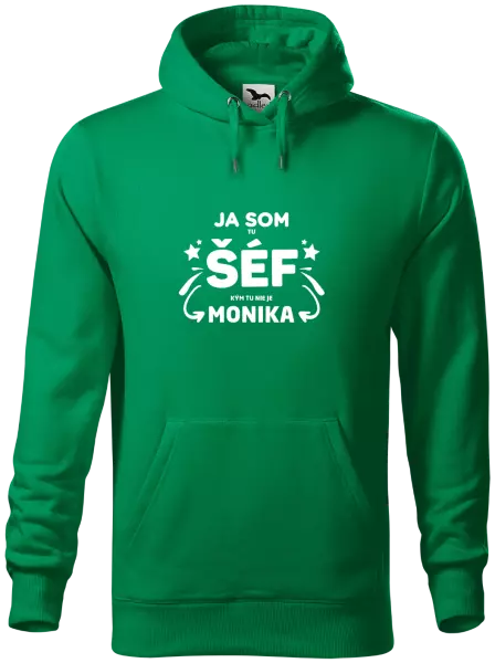 Pánska mikina Ja som tu šéf, kým tu nie je meno.