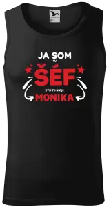 Pánske tielko Ja som tu šéf, kým tu nie je meno.