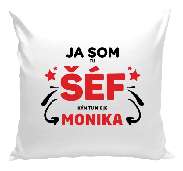 Vankúš Ja som tu šéf, kým tu nie je meno.