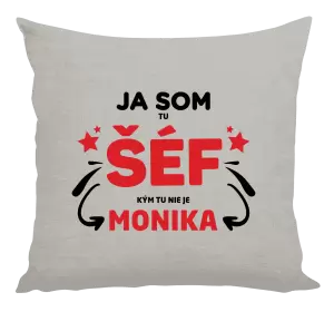 Vankúš Ja som tu šéf, kým tu nie je meno.