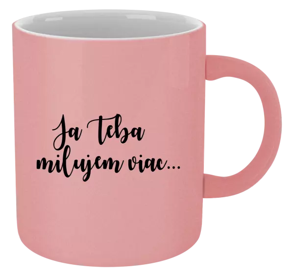 Hrnček metalický Ja Teba milujem viac