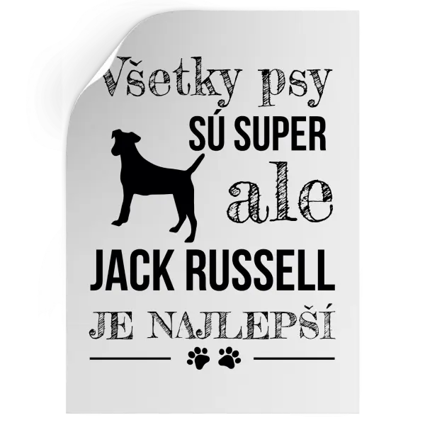 Samolepka Jack Russel je najlepší