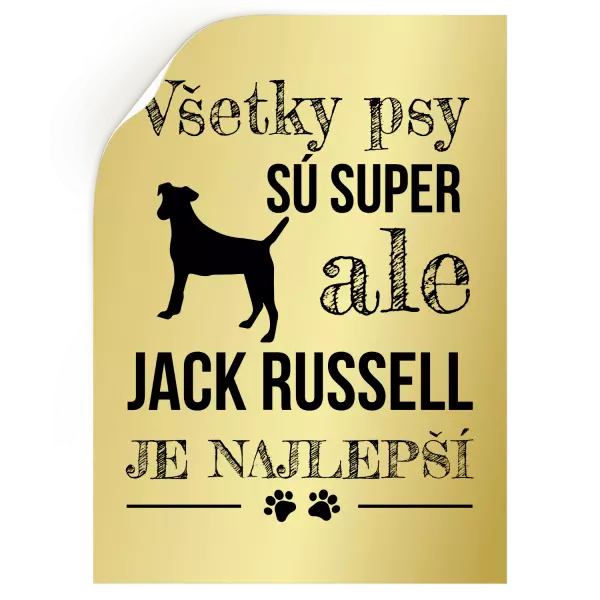 Samolepka Jack Russel je najlepší