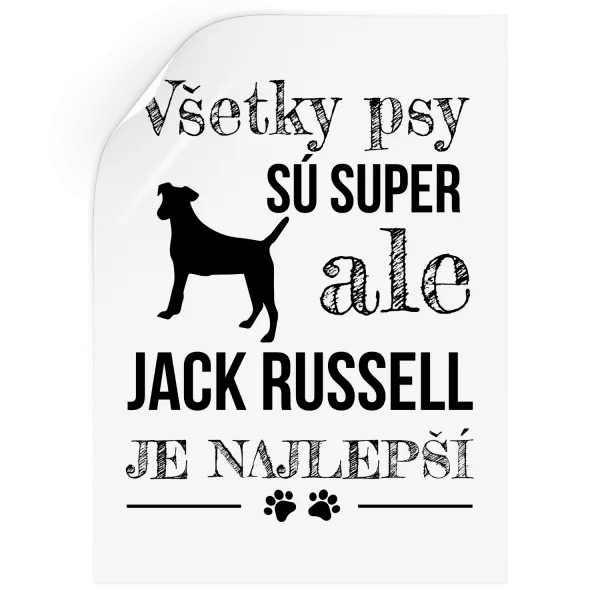 Samolepka Jack Russel je najlepší