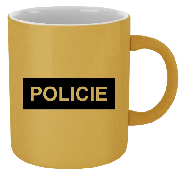 Metalický hrnek Policie