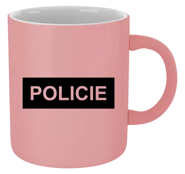 Metalický hrnek Policie