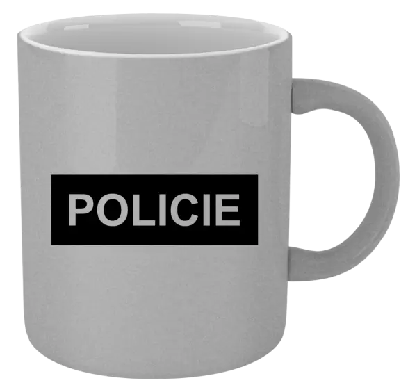 Metalický hrnek Policie