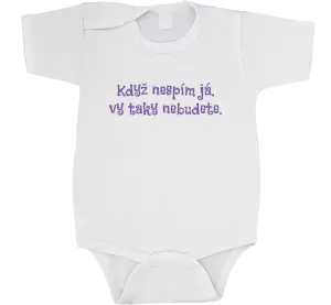 Dětské body Když nespím já, vy taky nebudete