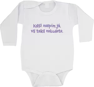 Dětské body Když nespím já, vy taky nebudete