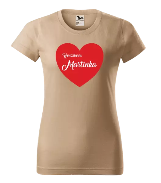 Dámske tričko Jeho s menom