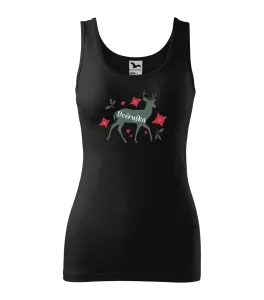 Vianočné tielko Jeleň s kvetinami - dcéruška