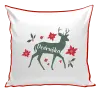 Vianočný vankúš Jeleň s kvetinami - dcéruška