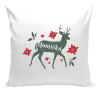 Vianočný vankúš Jeleň s kvetinami - mamička
