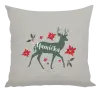 Vianočný vankúš Jeleň s kvetinami - mamička
