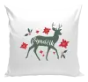 Vianočný vankúš Jeleň s kvetinami - synáčik