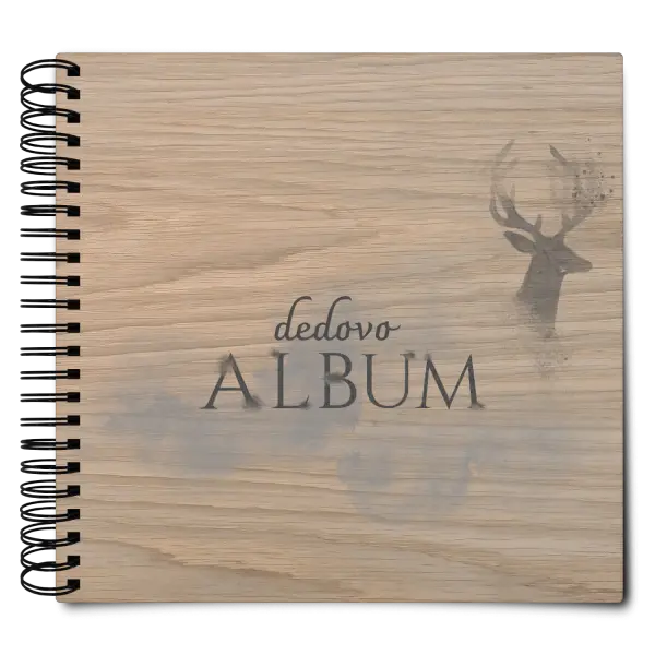 Drevený album s krúžkovou väzbou Jeleň s menom