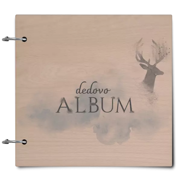 Drevený album so sponami Jeleň s menom