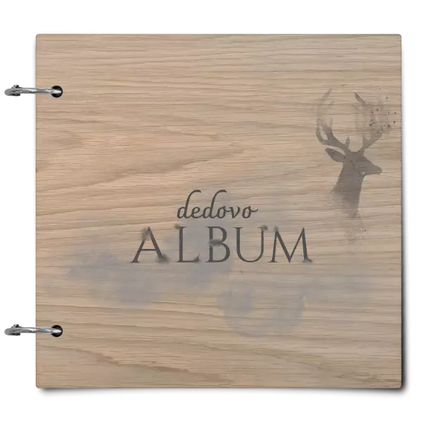 Drevený album so sponami Jeleň s menom